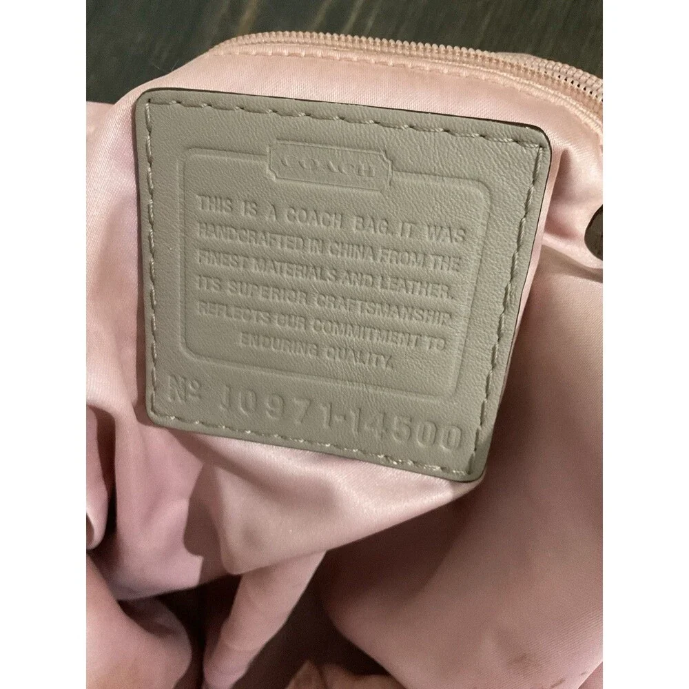 Coach Metallic Gold Leather Tote Bag - Picture 5 of 12